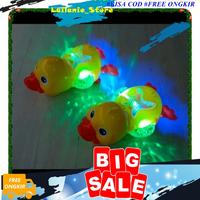 Mainan Bebek Musik Lampu Nyala Berjalan Duck Music Bebek Lampu Led