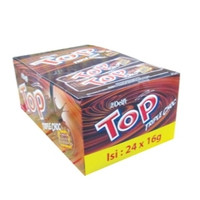 makanan ringan wafer DELFI TOP TRIPLE CHOC 24X9G
