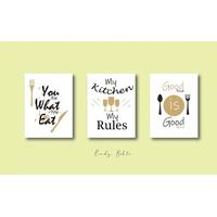 Hiasan Dinding Dapur Dekorasi Pajangan Walldecor Tema Food Kitchen