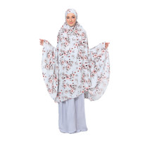 Mukena Tazbiya blooming peony grey