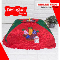 DIALOGUE HOME TUTUP SAJI KAIN LAPIS BUSA SEGI DHT9255 MOTIF BUAH ORI