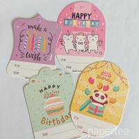 Birthday Tag Gift Tag Label Tag Greeting Card Kartu ucapan