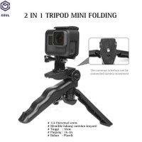 2 in 1 Portable Mini Folding Tripod for DSLR GoPro Xiaomi Yi