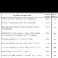 ORDER BY REQUEST KA DWI SPAREPART MITSUBISHI CANTER ORIGINAL
