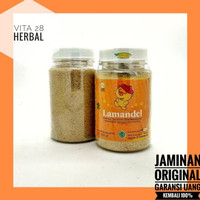 new lamandel botol kemasan 200 gram obat amandel original herba bagoes