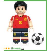 Hot! Mainan Balok Minifigures Pedri Pemain Sepak Bola World Cup