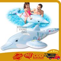 Intex Dolphin Ride On 1.75m Ban Lumba Pelampung Renang Duduk Anak