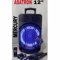 Speaker Karaoke ASATRON MERCURY 12" + 2 Mic Wireless