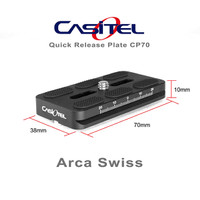 QUICK RELEASE PLATE TRIPOD BALLHEAD CASIOTEL CP-70, ARCA SWISS type
