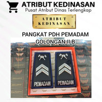 PANGKAT PDH PEMADAM 2B LIS BIASA /LIS BIRU
