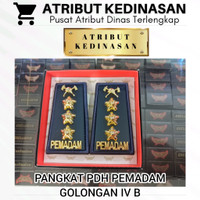 PANGKAT PDH PEMADAM 4B LIS BIASA /LIS BIRU
