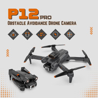 Drone Mini P12 4K Dual Kamera HD AFV Penghindar Rintangan 360°