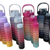 Set Botol Minum Motivasi Beranak Isi 3 Pcs Warna Gradasi Pastel