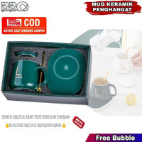 gelas mug set elektrik keramik elegan pemanas minuman 55°c lucky