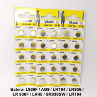 LR 194 Alkaline 1,55V Baterai LR394 LR45 AG9 SR936SW LR936 L936F 394
