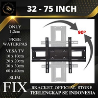 Bracket braket tv slim fix rotate potrait & landscape 32 s/d 75 Inch