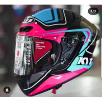 KYT TT Course Overtech Black Fuxia Pink Helm TTC