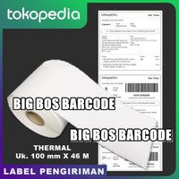 CONTINUES Kertas Sticker Thermal Resi 100x46 M Label Barcode 100x45 M
