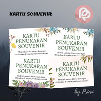 KARTU PENUKARAN SOUVENIR KUPON SOUVENIR PERNIKAHAN WEDDING CARD CUSTOM