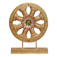 Sale Wood Carving Gold Foil Desktop Decoration Home Ornament Decorat