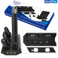 Impor PS4 Pro Slim Ultrathin Charging Heat Sink Vertical Stand Coolin