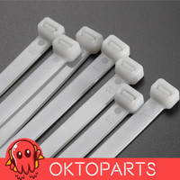 Kabel Ties Cable Tie 2.5 x 200mm (10cm) Hitam/Putih 100PCS