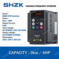 Review Inverter SHZK 3KW 380V 3Phase 3P 4 HP VFD Variable Frequency ...