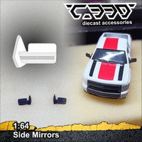Miniatur Kaca Spion Kotak diecast hotwheels skala 64 side mirror figur