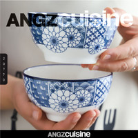 Mangkuk Keramik Tebal 4.5 inch Mangkok motif kecil Ceramic bowl