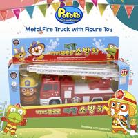 Pororo Metal Fire Truck with Figure Toy / Mainan Mobil pemadam