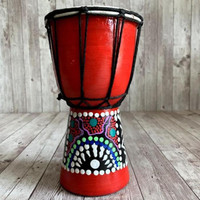 Promo Alat Musik Tradisional Mainan Anak Gendang Jimbe Ketipung Djimbe