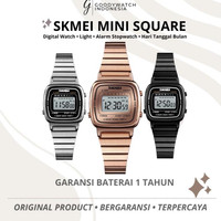YAYA- SKMEI JAM TANGAN WANITA ORIGINAL UKURAN KECIL RANTAI STAINLESS