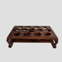 tempat/tatakan aqua gelas kayu jati model kotak persegi