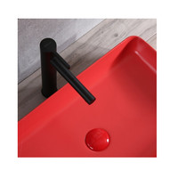 DCSHOP Nordik Matte Buram Merah Di Atas Meja Baskom Kamar Mandi