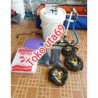 Ember bio filter kolam ikan paket komplit dengan mesin