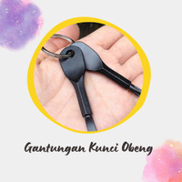 Gantungan Kunci Obeng Plus Minus Keychain