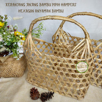 Keranjang Bambu Hampers Ukuran Jumbo Vernish Food Grade