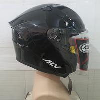 Helm ALV Ultron Hitam Black Gloss - All Size - Bonus Sarung Tangan