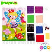 Mainan Edukasi DIY Mosaic Art Stiker Eva Tempel Manik Busa Montessori