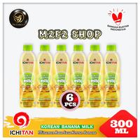 Ichitan Korean Banana Flavored Milk Pisang Susu Pet - 300 ml (Harga 6 Pcs)