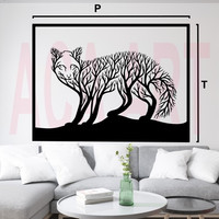 Hiasan Dinding Wall Decor Laser Cut Aesthetic Motif Serigala [AB008]