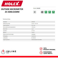 IR HOLEX Outside Micrometer 0-25X0.01MM