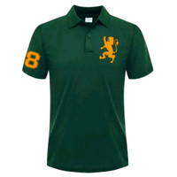 baju polo kerah pria wanita logo gior lion oren