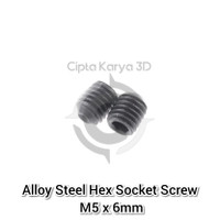Alloy Steel Hex Socket Grub Screw  M5 x 6mm / Hex Key Allen  2.5mm