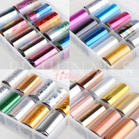nail foil set/ nailart transfer film/ nailart glass foil / glass film