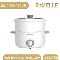 RAVELLE Multicooker 2.5 Liter - Panci Listrik Low Watt - White