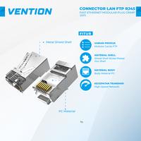Review Vention Konektor RJ45 Cat6 FTP Modular Gigabit Head Ethernet ...