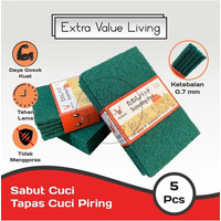 HOT PROMO YUTAMI Sabut Cuci Piring Tapas Cuci Piring Spons Cuci Hijau Tebal