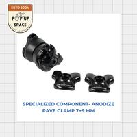 SPARE PART SEPEDA BALAP | ANODIZE PAVE CLAMP BLACK 7+9MM