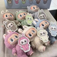 Blind Box Labubu Makaron Versi 1 Gantungan Kunci Hiasan Tas Labubu Keychain